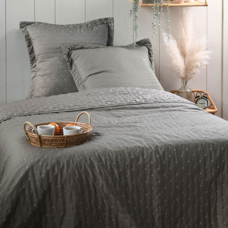 Κουβερλί King Size (240x260) + Διακοσμητικές Μαξιλαροθήκες S-F Cleo Taupe P5D788003