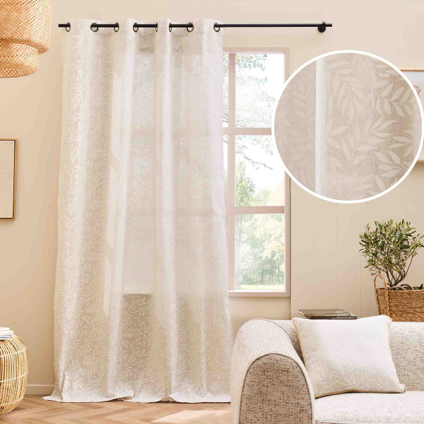 Κουρτίνα (140x240) Με Τρουκς L-C Naya Natural 1612562