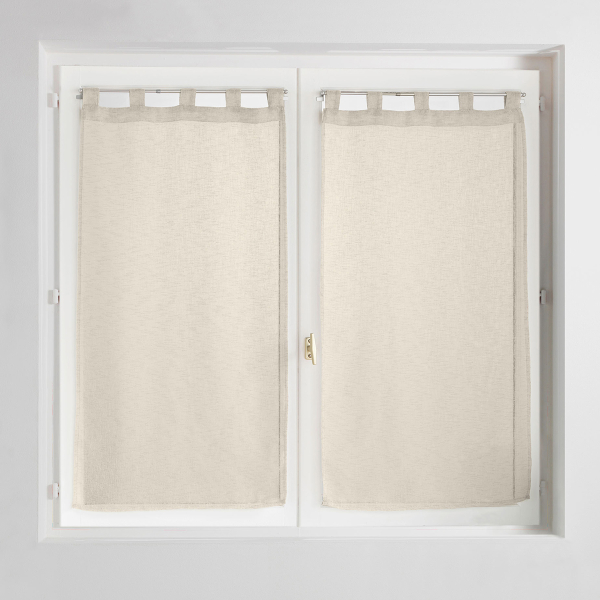 Σετ Κουρτίνες Παραθύρου (60x120) L-C Με Τιράντες L-C Carlin Linen 1627708