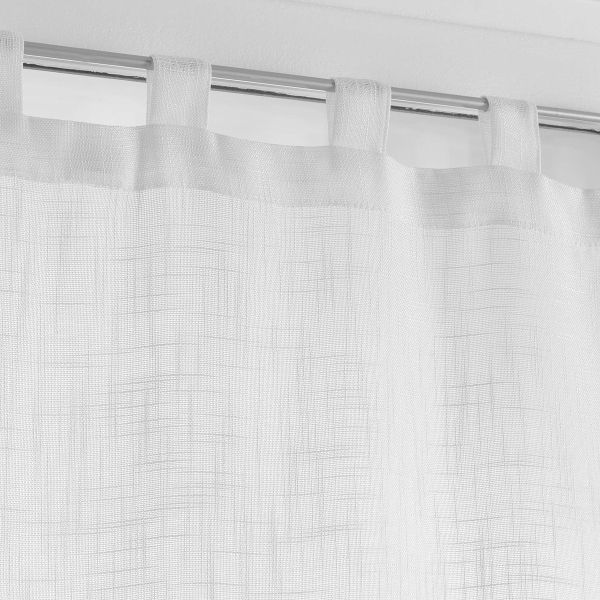 Σετ Κουρτίνες Παραθύρου (45x160) L-C Με Τιράντες L-C Haltona Blanc 1627714