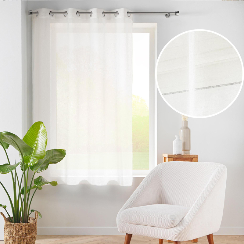 Κουρτίνα Παραθύρου (140x180) Με Τρουκς L-C Carlin Natural 1627769