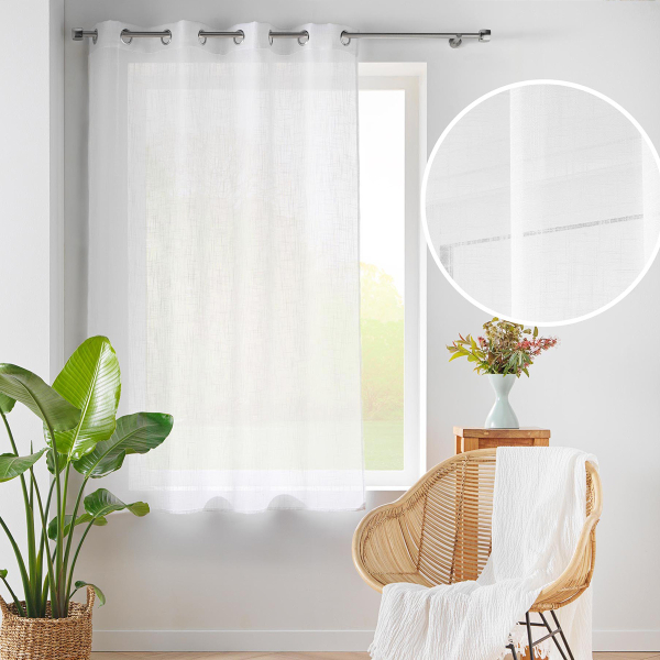 Κουρτίνα Παραθύρου (140x180) Με Τρουκς L-C Haltona Blanc 1627772