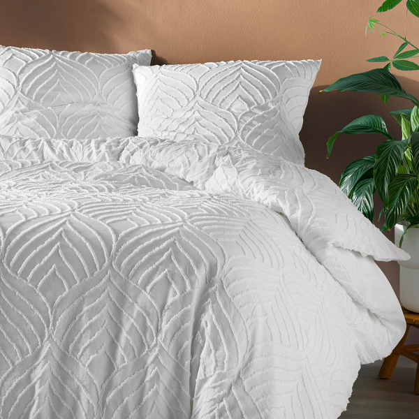 Παπλωματοθήκη Fleece Υπέρδιπλη (240x220) + Διακοσμητικές Μαξιλαροθήκες L-C Heltie White 1644833