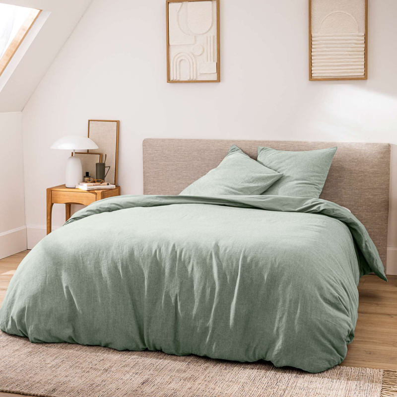 Παπλωματοθήκη Υπέρδιπλη (240x220) + Διακοσμητικές Μαξιλαροθήκες L-C Meline Sage 1644992