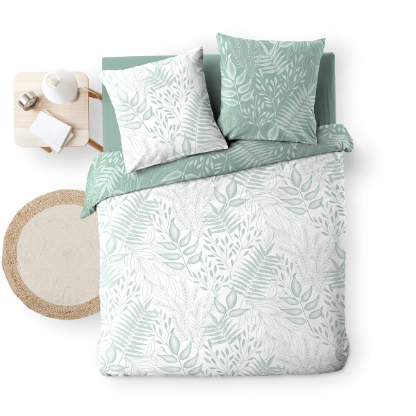 Παπλωματοθήκη Υπέρδιπλη (240x220) 2 Όψεων + Διακοσμητικές Μαξιλαροθήκες L-C Cassia Sage 1645012