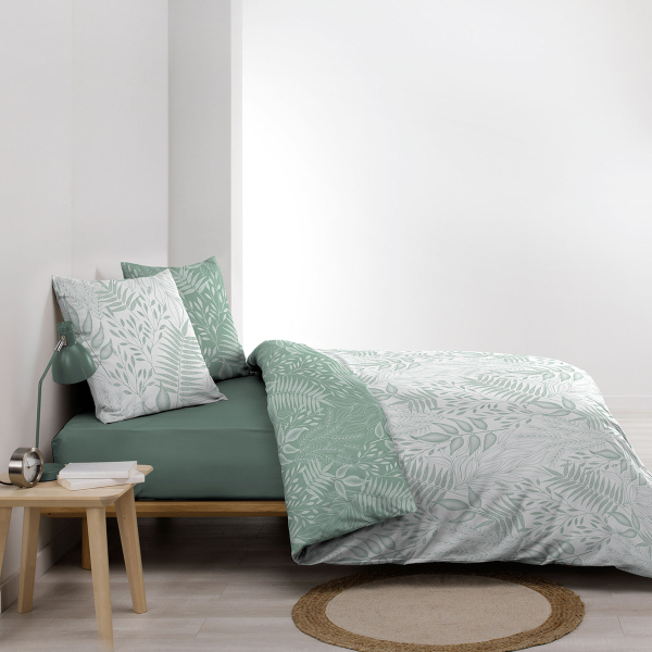 Παπλωματοθήκη Υπέρδιπλη (240x220) 2 Όψεων + Διακοσμητικές Μαξιλαροθήκες L-C Cassia Sage 1645012