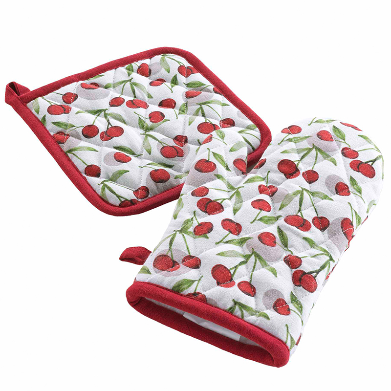 Γάντι + Πιάστρα Κουζίνας (Σετ) L-C Cerisette Ruby 1731371