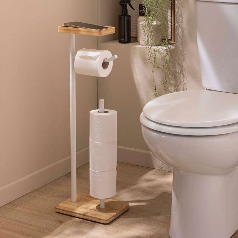 Σταντ Για Χαρτί Υγείας (24.7x15x65.5) L-C Filano White/Bamboo 1802204