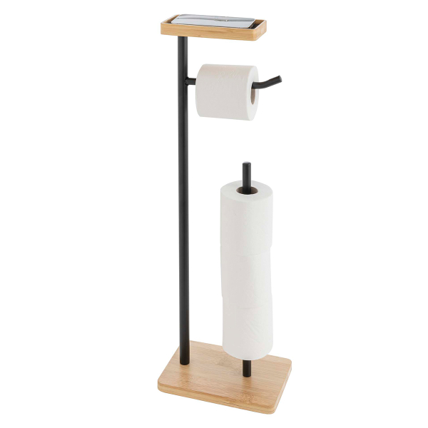 Σταντ Για Χαρτί Υγείας (24.7x15x65.5) L-C Filano Black/Bamboo 1802205