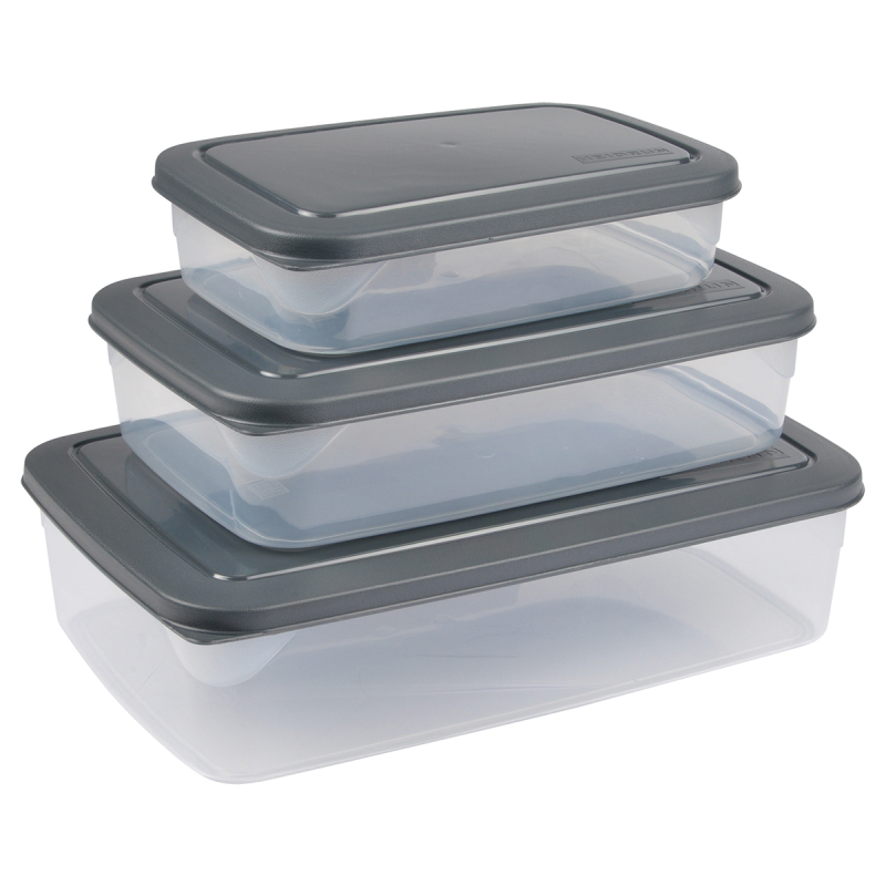 Φαγητοδοχεία (Σετ 3τμχ) L-C Boxes Anthracite 6PTA103AT