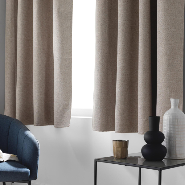 Θερμομονωτική Κουρτίνα Παραθύρου Συσκότισης (140x180) Με Τρουκς L-C Crepuscule Linen 1612538