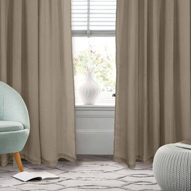 Κουρτίνα (300x270) Με Τρέσα Das Home Organza 2197 Beige