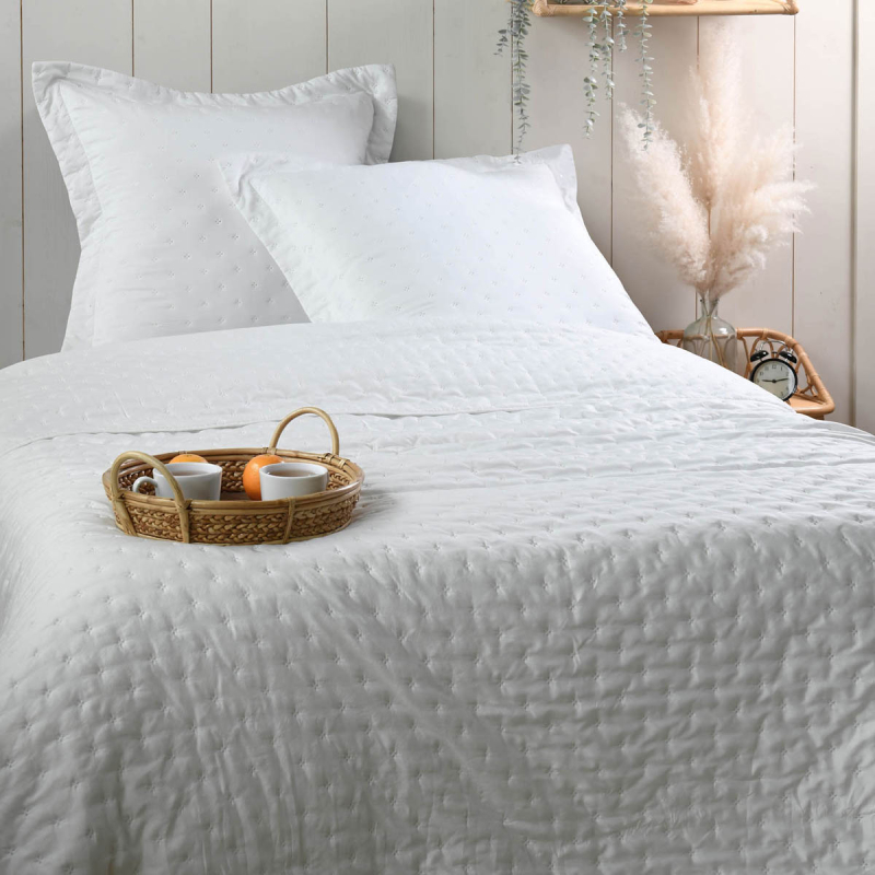 Κουβερλί King Size (240x260) + Διακοσμητικές Μαξιλαροθήκες S-F Cleo White P5D788001