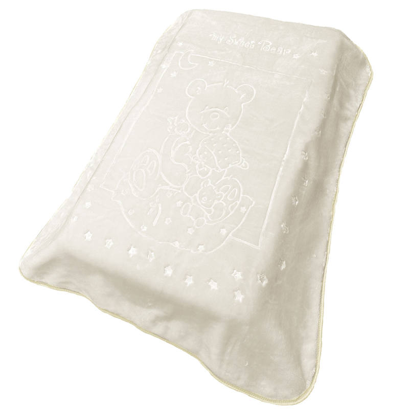 Κουβέρτα Βελουτέ Κούνιας (110x140) Dimcol Sweet Bear 21