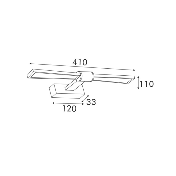 Φωτιστικό Μπάνιου LED Aca Papigion PN1403LEDW41BK Black