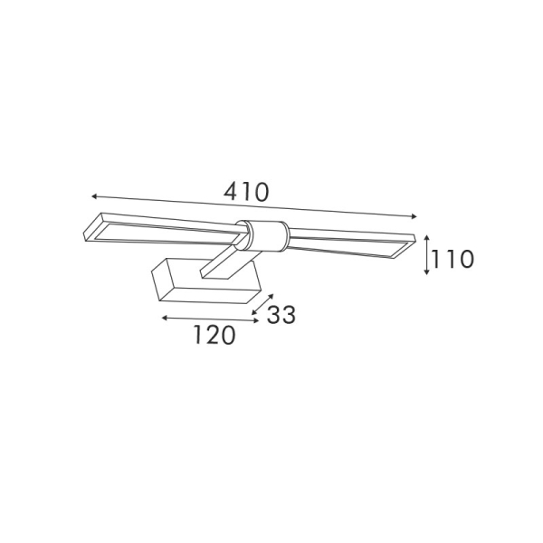 Φωτιστικό Μπάνιου LED Aca Papigion PN1404LEDW41BK Black