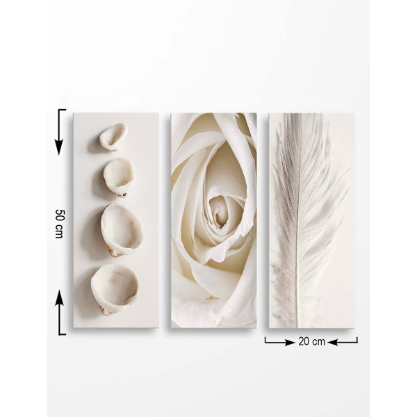 Τρίπτυχος Πίνακας (60x50) A-G 537MRV5186 MDF0086