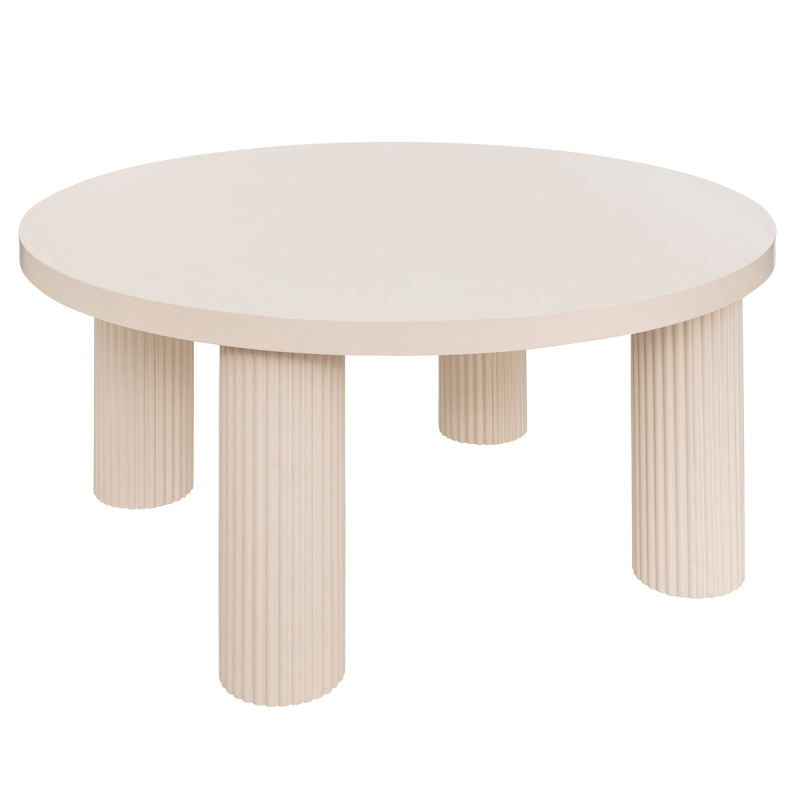 Τραπέζι Σαλονιού (Φ70x35) A-S Tella Cream 197898A