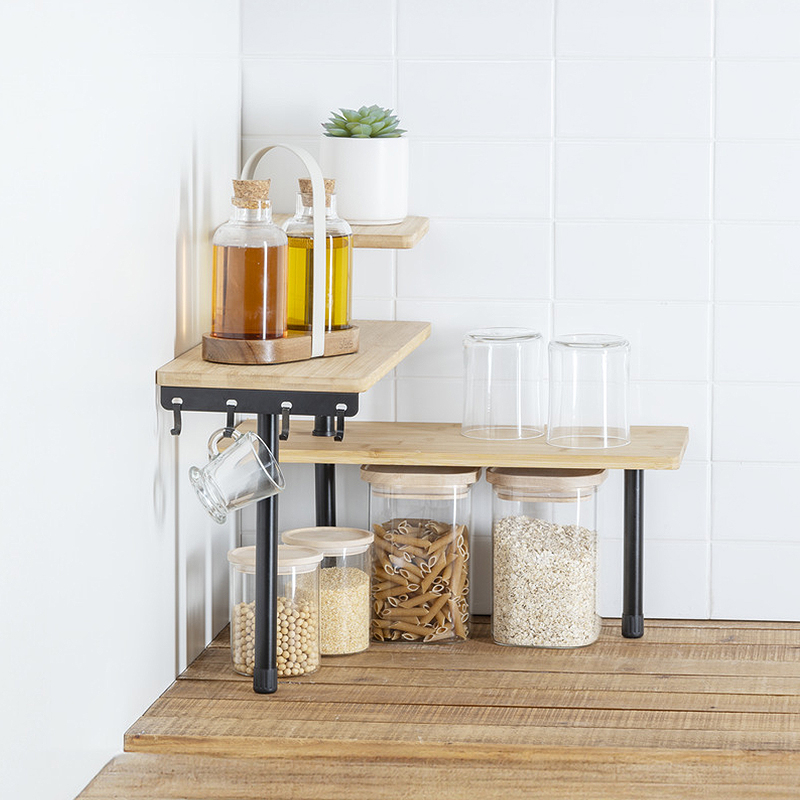 Γωνιακή Ραφιέρα Οργάνωσης Κουζίνας (43x43x38) F-V Shelf 190046