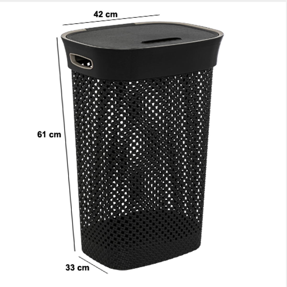 Καλάθι Απλύτων 60Lit (42X33X61) F-V Purl Grey 206738 Home Μπάνιο Καλάθια Spitishop