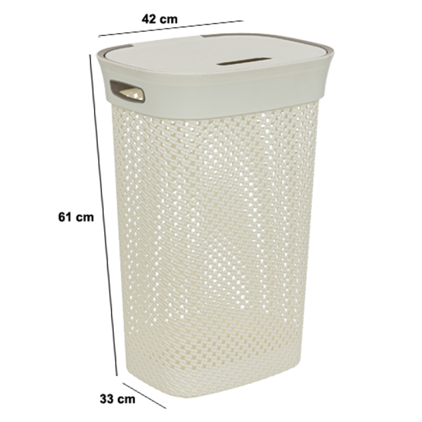 Καλάθι Απλύτων 60Lit (42x33x61) F-V Purl Lin 206738A