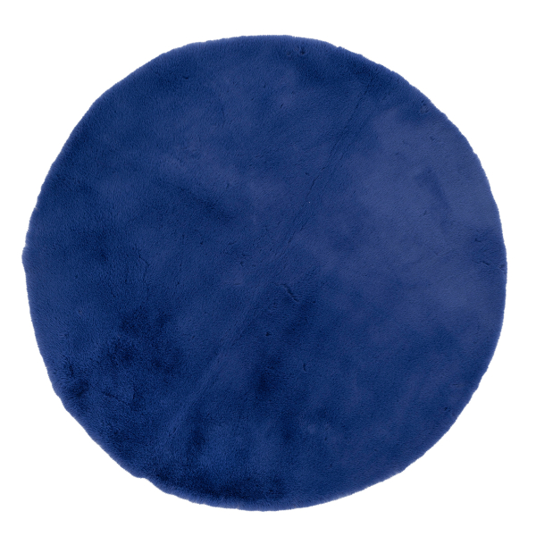 Στρογγυλό Πατάκι Γούνινο (Φ80) A-S Disso Indigo Blue 172421Z