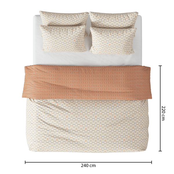 Παπλωματοθήκη Υπέρδιπλη (240x220) + Διακοσμητικές Μαξιλαροθήκες A-S Posei 209029