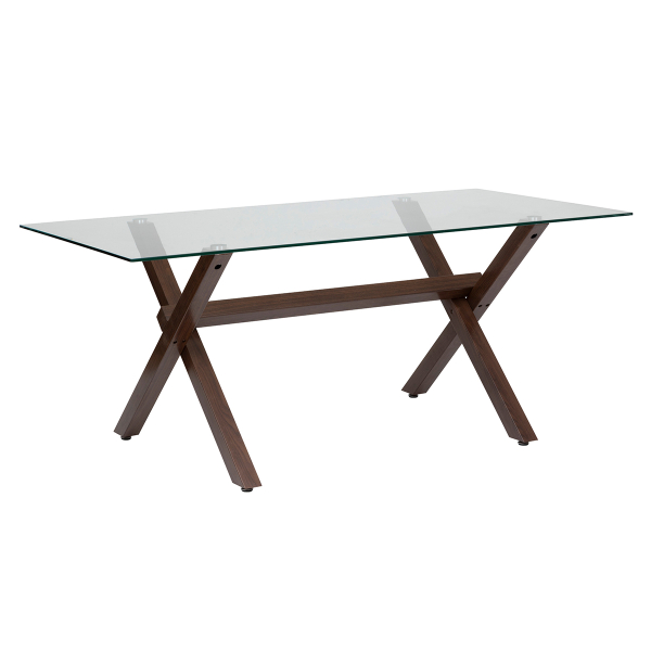 Τραπέζι Τραπεζαρίας (180x90x74.5) A-S Jorel Walnut 206040B