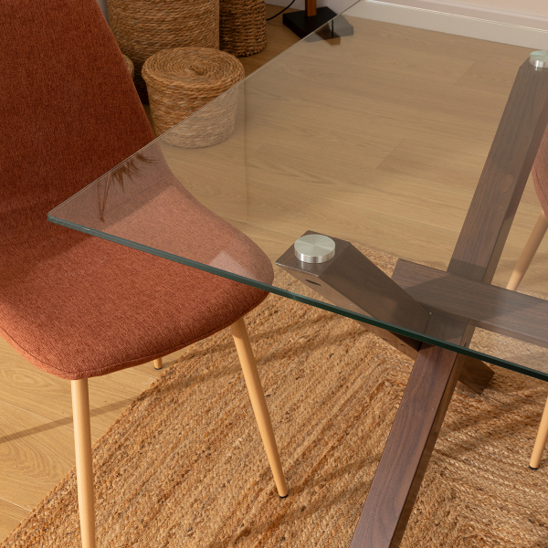 Τραπέζι Τραπεζαρίας (180x90x74.5) A-S Jorel Walnut 206040B