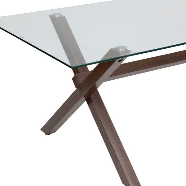 Τραπέζι Τραπεζαρίας (180x90x74.5) A-S Jorel Walnut 206040B