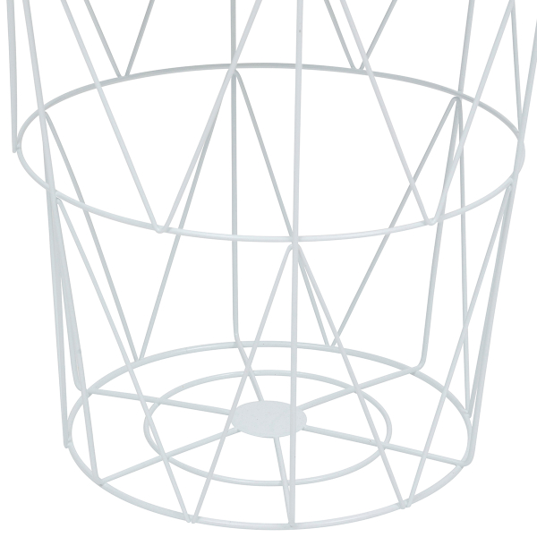 Βοηθητικό Τραπεζάκι Με Αποθηκευτικό Χώρο (Φ37x40) A-S Kumi White 206045A