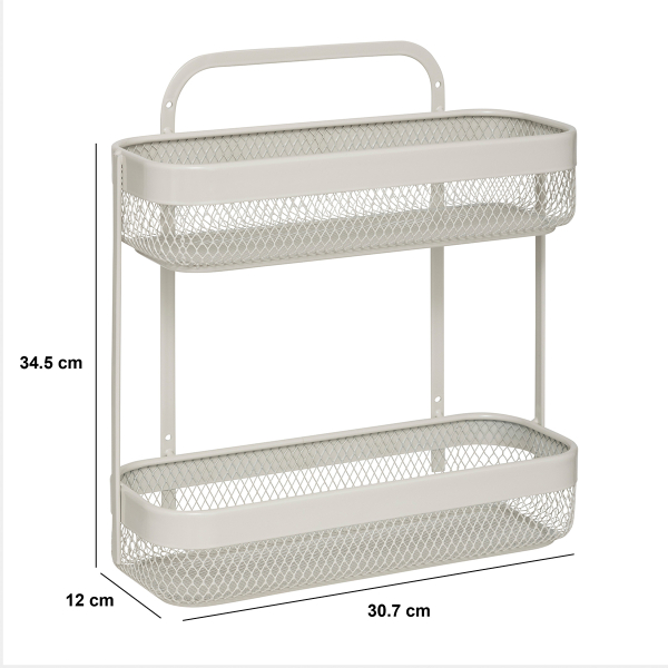 Ραφιέρα Μπάνιου Διπλή (30.7x12x34.5) F-V Mayaj Clay 169223A