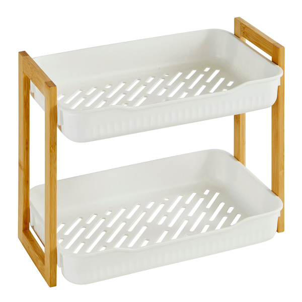 Ραφιέρα Μπάνιου Διπλή (27x20.5x35) F-V Natureo White 206970