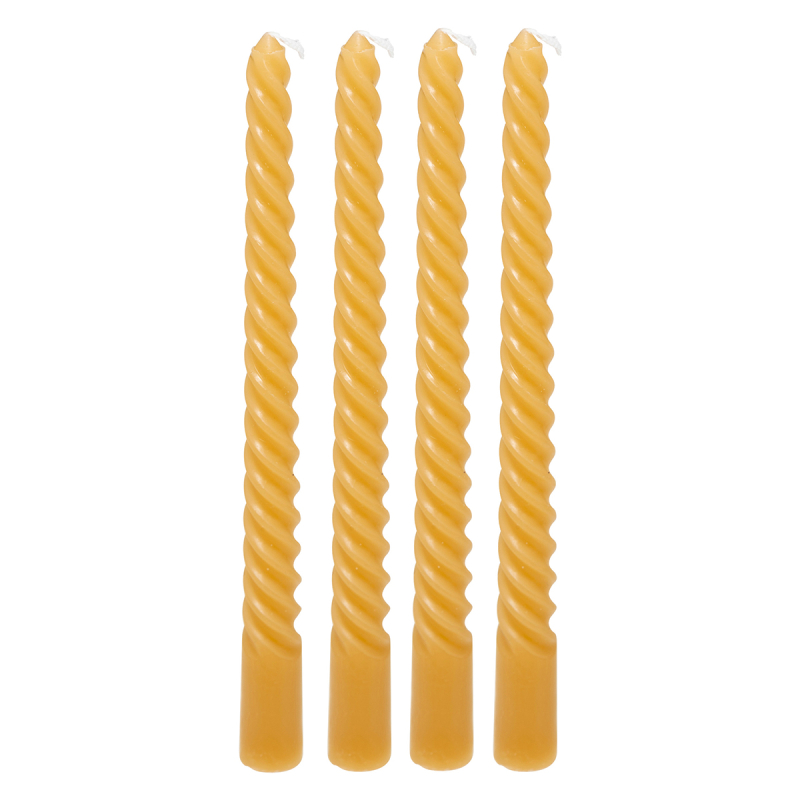 Κεριά Για Κηροπήγιο 25εκ. (Σετ 4τμχ) A-S Hugo Twist Yellow 207036B