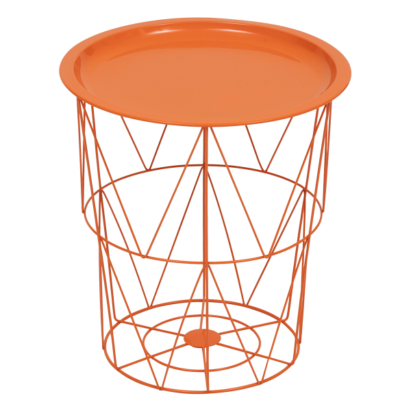 Βοηθητικό Τραπεζάκι Με Αποθηκευτικό Χώρο (Φ37x40) A-S Kumi Orange 206045C