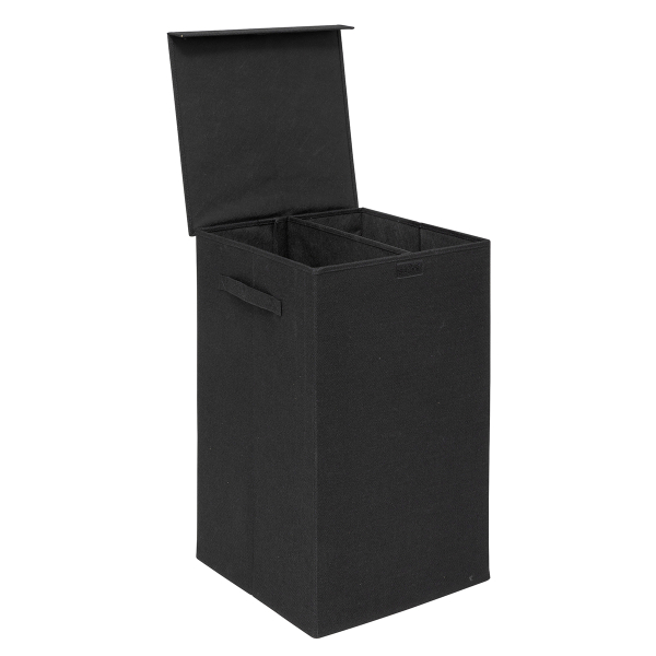 Καλάθι Απλύτων 2 Θέσεων 74Lit (37x36.5x60) F-V Colors Coal Black 206923J