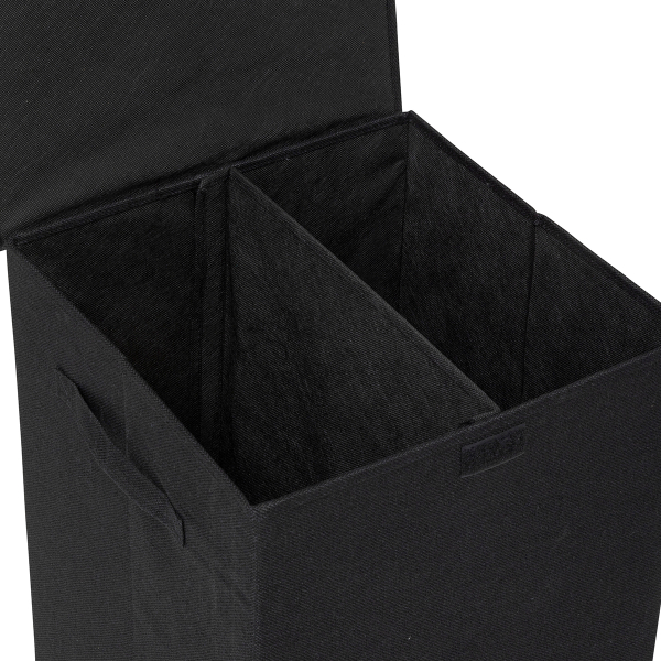 Καλάθι Απλύτων 2 Θέσεων 74Lit (37x36.5x60) F-V Colors Coal Black 206923J