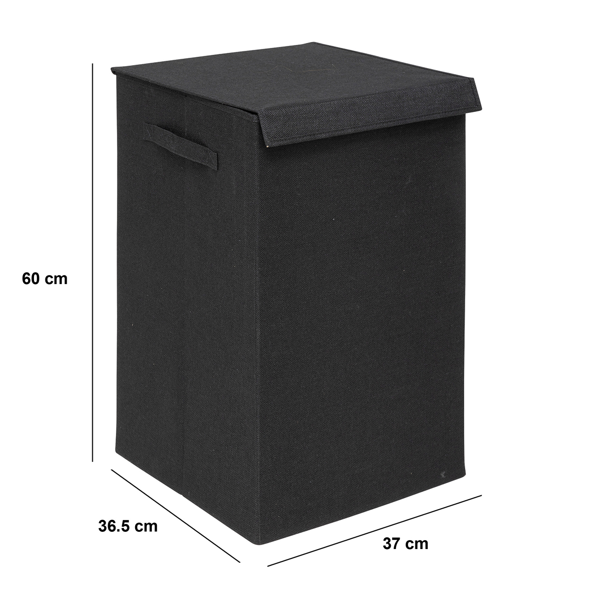 Καλάθι Απλύτων 2 Θέσεων 74Lit (37X36 5X60) F-V Colors Coal Black 206923J Home Μπάνιο Καλάθια Spitishop