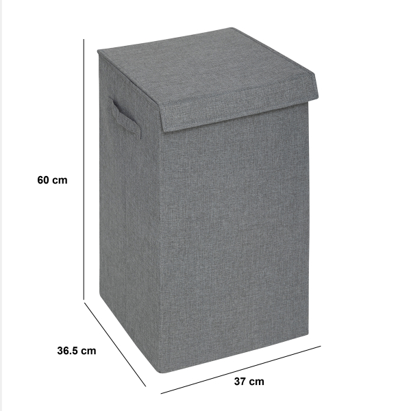 Καλάθι Απλύτων 2 Θέσεων 74Lit (37x36.5x60) F-V Colors Concrete Grey 206923H