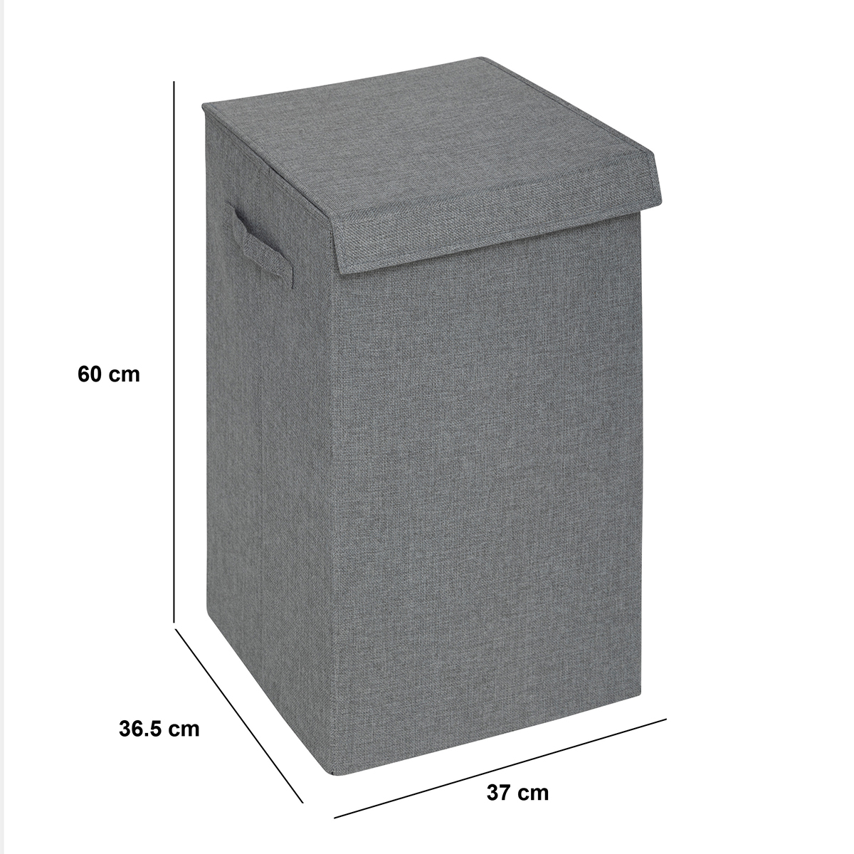 Καλάθι Απλύτων 2 Θέσεων 74Lit (37X36 5X60) F-V Colors Concrete Grey 206923H Home Μπάνιο Καλάθια Spitishop