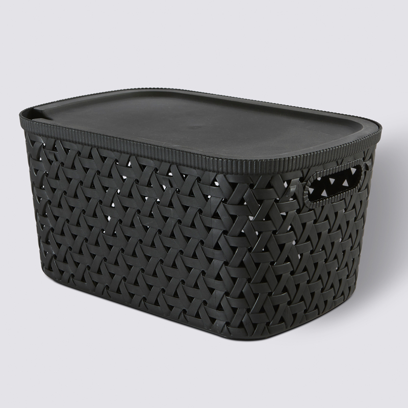 Καλάθι Αποθήκευσης (30x20x15.3) F-V Tressy Black 209335A