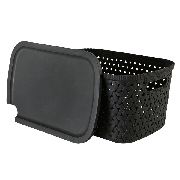 Καλάθι Αποθήκευσης (30x20x15.3) F-V Tressy Black 209335A