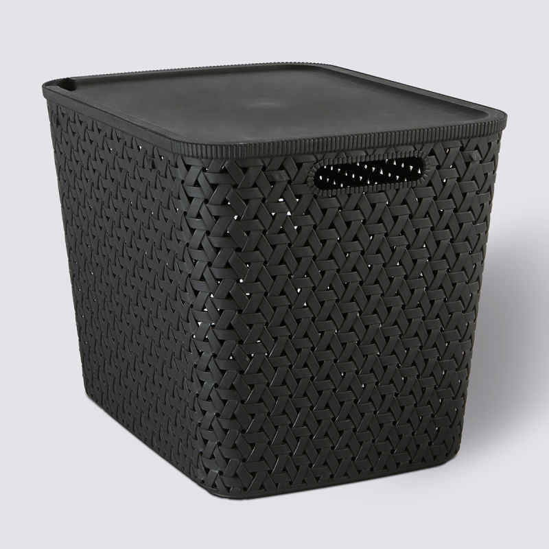Καλάθι Αποθήκευσης (39.7x30.2x30) F-V Tressy Black 209337A