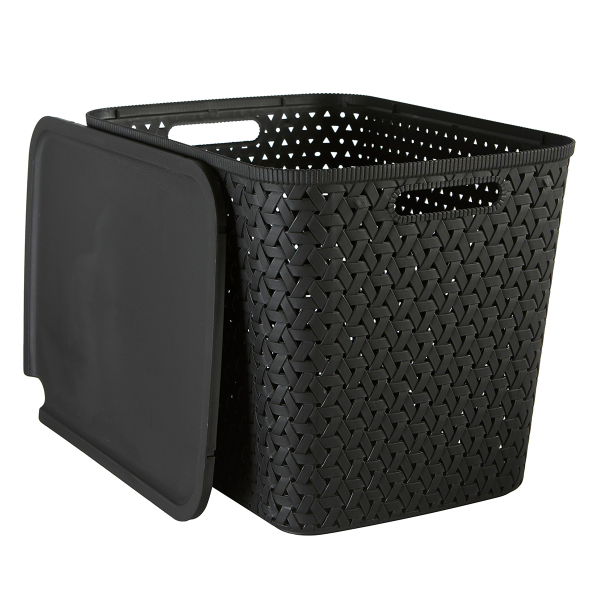 Καλάθι Αποθήκευσης (39.7x30.2x30) F-V Tressy Black 209337A