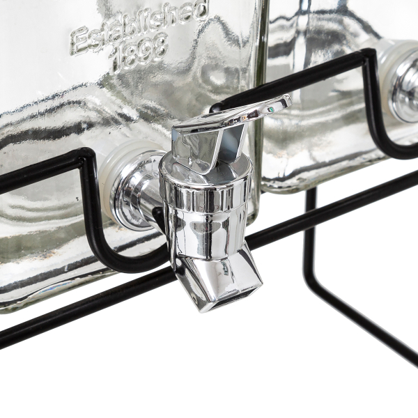 Βάζα Γυάλινα Με Βρυσάκι & Βάση (Σετ 3τμχ) 1.5lt S-D Modern 154873