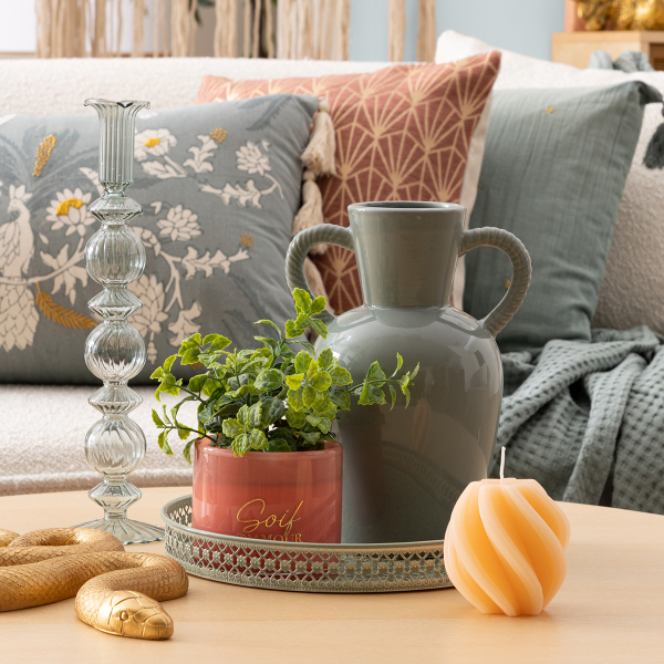 Διακοσμητικό Βάζο (17x13x23.5) A-S Wild Romance 206525 Grey