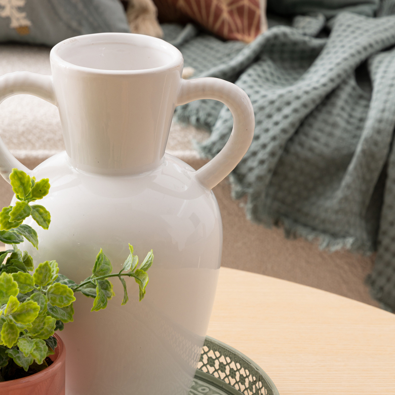 Διακοσμητικό Βάζο (17x13x23.5) A-S Wild Romance 206525 White