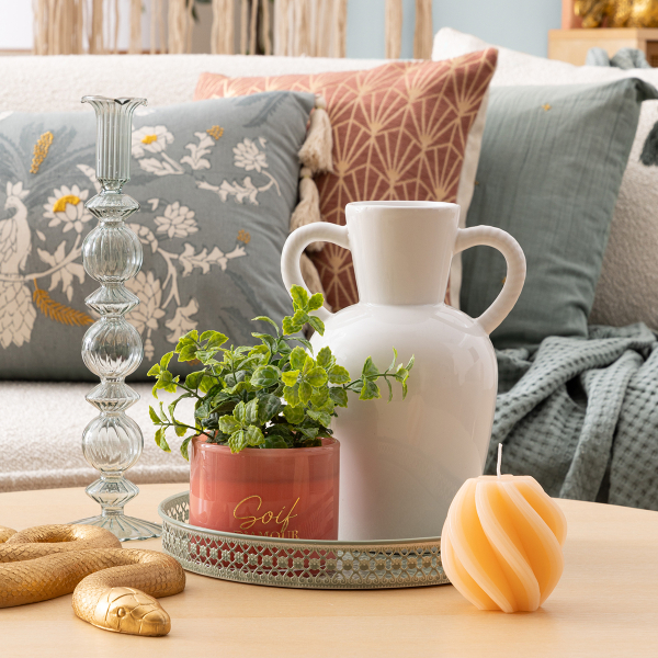 Διακοσμητικό Βάζο (17x13x23.5) A-S Wild Romance 206525 White