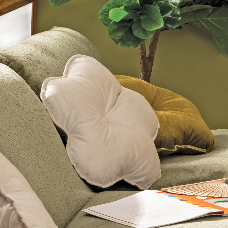 Διακοσμητικό Μαξιλάρι Βελουτέ (Φ45) A-S Twisted Lime 209078 Ivoire