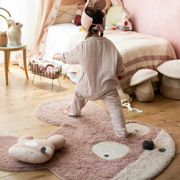 Χαλί (100X120) Lorena Canals Woolable Miss Mighty Mouse Home Χαλιά Βρεφικά & Παιδικά Spitishop